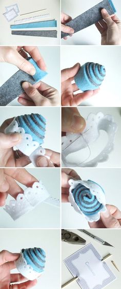 instructions to make an origami doll with felt