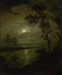 an image of a painting that looks like it is in the middle of a night