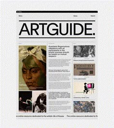 the article art guide is displayed on a white background with black and white images, including an image of a woman's face