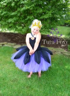 Ursula Tutu Dress Little Mermaid Tutu Dress Ursula Costume Ursula Costume Diy Easy, Halloween Villans, Little Mermaid Halloween Costume, Ursula Little Mermaid, Mermaid Tutu Dress