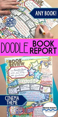 the doodle book report is being used to help students learn how to write and draw doodles