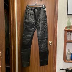 Women's Black Unik Ultra Heavy Buffalo Leather Motorcycle Pants. Size 4. Nwt Buffalo, Trousers, Leather Motorcycle Pants, Motorcycle Pants, Buffalo Leather, Jumpsuits For Women, Pant Jumpsuit, Pants For Women, Size 4