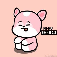 a cartoon character with the words ni - ku en - h2z on it