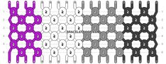 four different types of chains with numbers on each side and the number one in purple