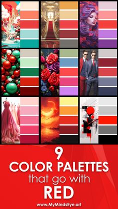 the color palettes that go with red