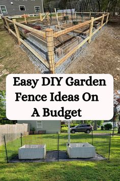 an easy diy garden fence idea on a budget