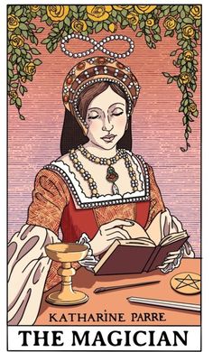 the magician tarot card with an image of a woman reading