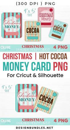 Christmas and Hot Cocoa Money Card Bundle | Money Card PNG Christmas Money Cards, All Png, Card Png, Money Card, Poster Presentation Template, Christmas Money, Photoshop Plugins, Card Files, Money Cards