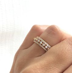 Gold Eternity Band Ring. Stackable Rings. Gold Stacking Rings. Stackable Rings Gold, Stacking Rings Gold, Milk Jewelry, Gold Stacking Rings, Eternity Ring Set, Vintage Gold Engagement Rings, Gold Amethyst Ring, Eternity Ring Gold, Cool Wedding Rings