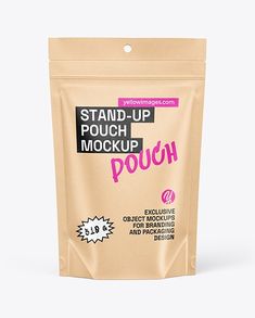 the stand up pouch is open and ready to be used as a face mask or eyeliner remover