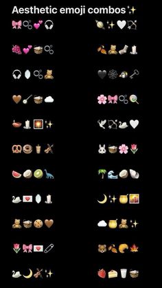 an image of some different emo emoticions on a black background with the text aesthetic emoj compos