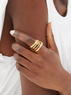 Luxury Refined Gold Rings, Spinelli Kilcollin Rings Aesthetic, Spinelli Ring, Spinelli Kilcollin Rings, Luxury Gold Modernist Rings, Luxury Recycled Gold Rings, Tarnish Resistant, Kinetic Jewelry, Gold Gold, Yellow Gold Rings