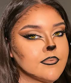 Werewolf Makeup, Lion Makeup, Wolf Makeup, Halloween Makeup Tutorial Easy, Cat Halloween Makeup, Halloween Makeup Clown, Halloween Make-up Looks, Holloween Makeup, Cat Makeup Halloween