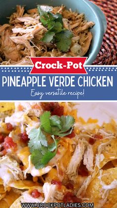 Say hello to your new go-to taco recipe! This Crock-Pot Pineapple Verde Chicken is not only easy and delicious but also incredibly versatile – perfect for transforming into tacos, burritos, or nachos. Don't miss out on this game-changing recipe! Follow @crockpotladies for more recipes!