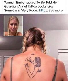 a woman with a tattoo on her back