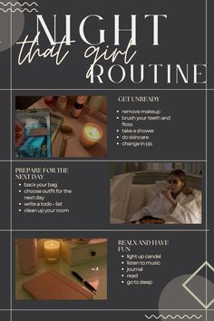 Night Routine Inspiration, Everyday Night Routine, Spa Night Routine, How To Have A Good Day, Morning Routine And Night Routine, Best Night Routine, Night Habits, Make Skin Glow, Night Routines