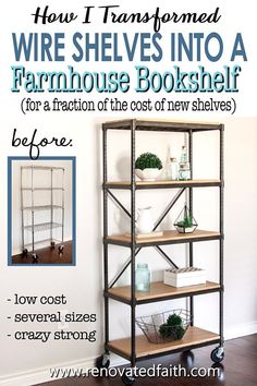 the diy wire shelving hack is easy to do and it's great for storage