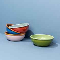 four bowls stacked on top of each other