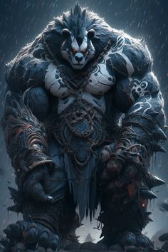 a character from the video game warcraft is standing in front of a dark background