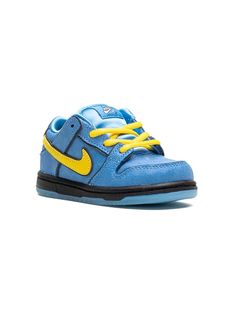 blue/yellow/black calf leather signature Swoosh logo detail panelled design round toe front lace-up fastening contrasting heel counter rubber sole These styles are supplied by a premium and authenticated sneaker marketplace. Stocking only the most sought-after footwear, they source and curate some of the most hard to find sneakers from around the world. Cute Blue Shoes, Girly Shoes Sneakers, Shoes List, Jordan 4 White, Pretty Sneakers, Shoes For School, Family Decals, Cute Shoe, Preppy Shoes