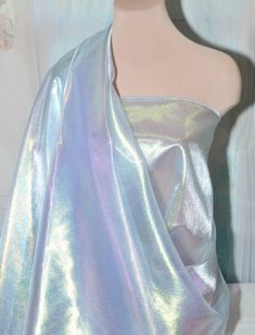 Sheer Pearlized Lame Fabric SEA BREEZE  ..44 inches...  sold by the yard...pageant dress, formal, cr Pearlescent Dress, Metalic Fabric, Sea Dress, 3d Camera, Lame Fabric, Cinderella Costume, Pageant Dress, Metallic Fabric, Fashion Inspiration Design