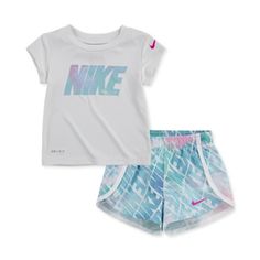 She'll Sport A Winning Look In This Girls' Nike Graphic Tee And Shorts Set. In White/Blue. 2-Piece Set Includes: Tee & Shorts Top: Crew Neck, Short Sleves, Shimmer Logo Graphic On Chest, Nike Dri-Fit Fabric Technology Helps Keep You Dry And Comfortable Shorts: Dri-Fit Stretch Jersey Fabric, Dolphin Hem, Built-In Briefs, Covered Elastic Waistband New With Tags. In Excellent Condition. Original Price $38.00. Nike White Sets For Spring, White Nike Summer Sets, White Short Top For Playwear, Nike Summer Tops, Nike White Summer Sets, Nike Summer Sets With Short Sleeves, White Nike Playwear Sets, Nike White Short Sleeve Sets, Nike White Playtime Sets