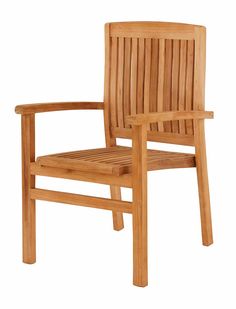 a wooden chair sitting on top of a white background