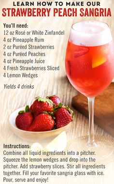 a recipe for strawberry peach sangria