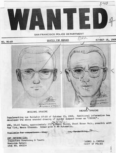 an old wanted poster with two faces and glasses on the front page, in black and white