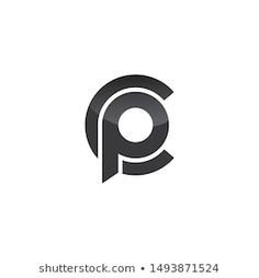 black and white letter p logo design