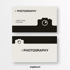 the business card is designed to look like a camera