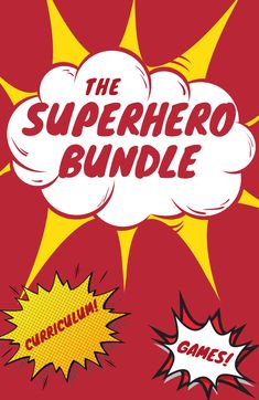 the superhero bundle includes games and activities