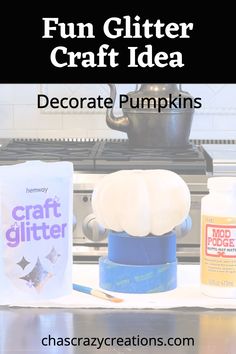 Decorate Pumpkins with These Fun Glitter Craft Ideas Glitter Halloween Decor, Glitter Pumpkin Ideas, Glitter Pumpkins Halloween, Glitter Painted Pumpkins, Glitter Pumpkins Diy, Decorate Pumpkins, Sequin Pumpkin