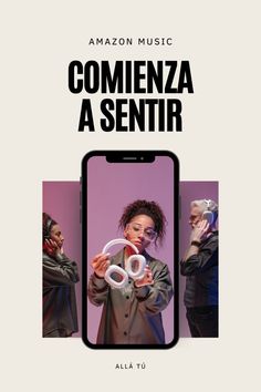 an advertisement for the amazon music show, commenza a sentir with a woman holding