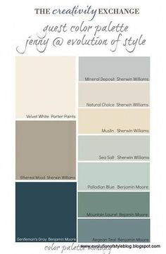 the color scheme for an interior painting project