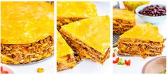 by Easy Taco Pie, Apple Crisp No Oats, Love From The Oven, Ground Beef Tacos, Spicy Salsa, Easy Taco, Low Carb Tortillas