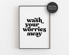 Cute Bathroom Posters, Powder Room Sign, Powder Room Signs, Washroom Sign, Guest Bathroom Decor, Bathroom Decor Apartment, Downloadable Prints