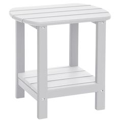 a white side table on a white background