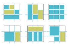 four squares are shown in different sizes and colors, with the same area for each square to