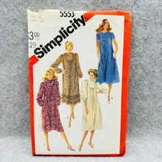 an old fashion sewing pattern for women's dresses