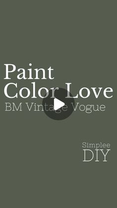 the words paint color love and bm vinate voge are in white letters