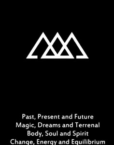 the cover of past, present and future magic, dreams and terrestrial body, soul and spirit change, energy and equilibrium