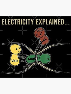 an electrical experiment is depicted in this humorous t - shirt design, which features two cartoon characters