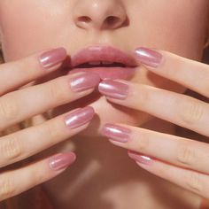 Disco Fever - Duochrome Nails - Dashing Diva – Dashing Diva Hyperfemme Aesthetic, Pink Nails Coquette, Pink Naildesign, Pink Pearl Nails, Dashing Diva, Pink Gel Nails, Gel Nail Strips, Pretty Gel Nails