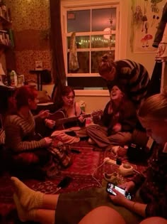 a group of people sitting on top of a couch