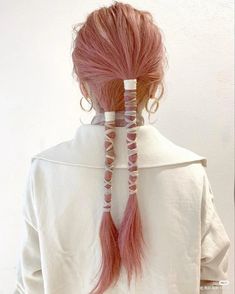 Editorial Hair, Hair Arrange, Hair Reference, Long Braids, Hair Art, Hair Designs, Pink Hair