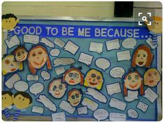 a bulletin board with people's faces on it