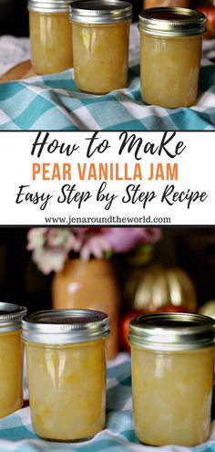 how to make pear vanilla jam easy step by step recipe