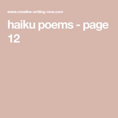 the words haiku poem in white on a pink background