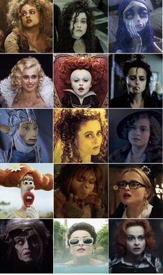 many different pictures of women with hair and makeup